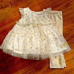 Juicy couture set - baby doll top with pants 18M